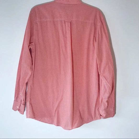 Chaps Easy Care Orange Gingham Long Sleeve Men’s Medium Vols UT‎ Fall Photoshoot - Picture 5 of 8